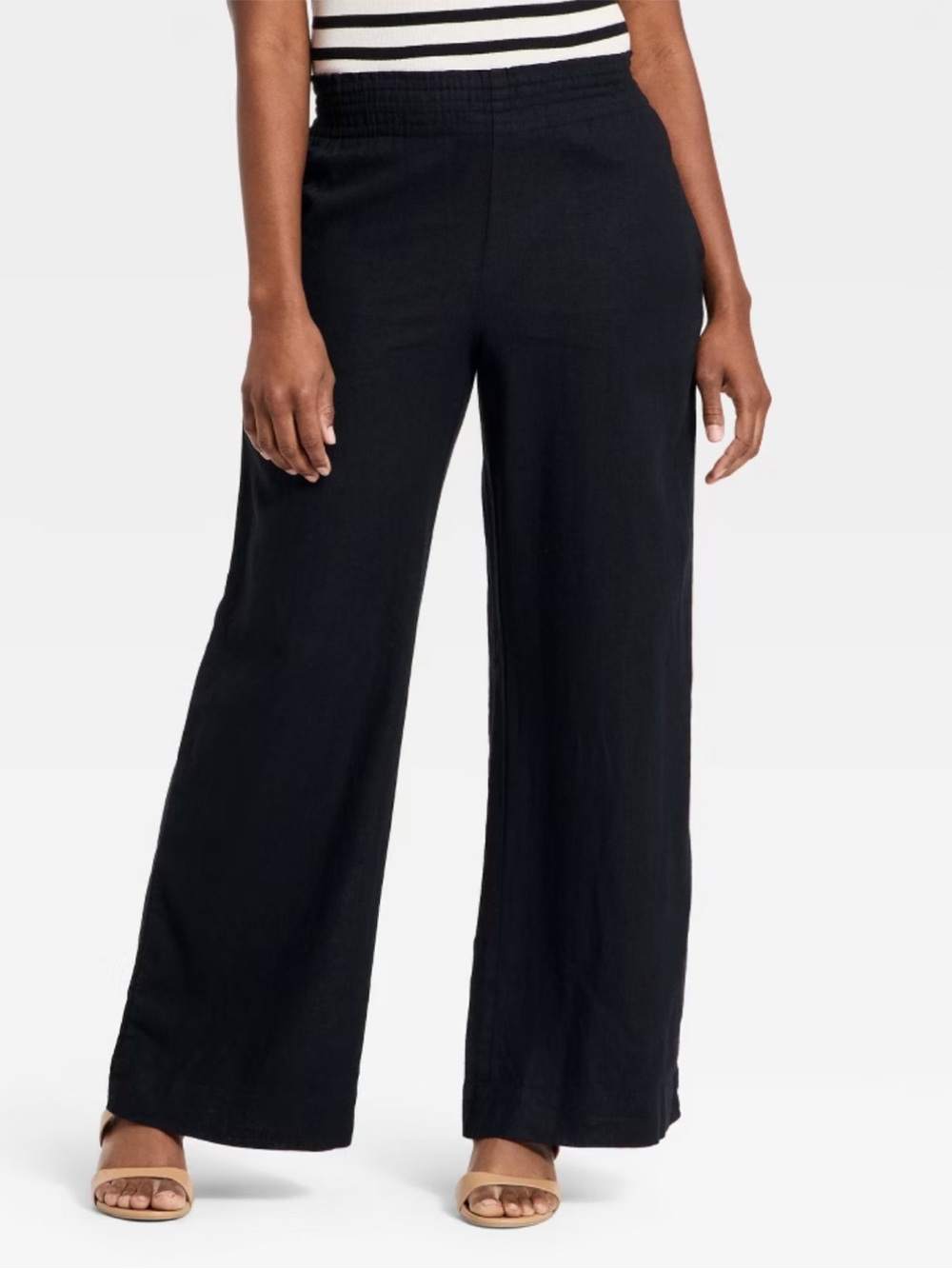a new day Black Wide-Leg Pull-On Pants
